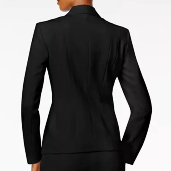 Kasper 1-button Black crepe blazer, 4P - Picture 2 of 5